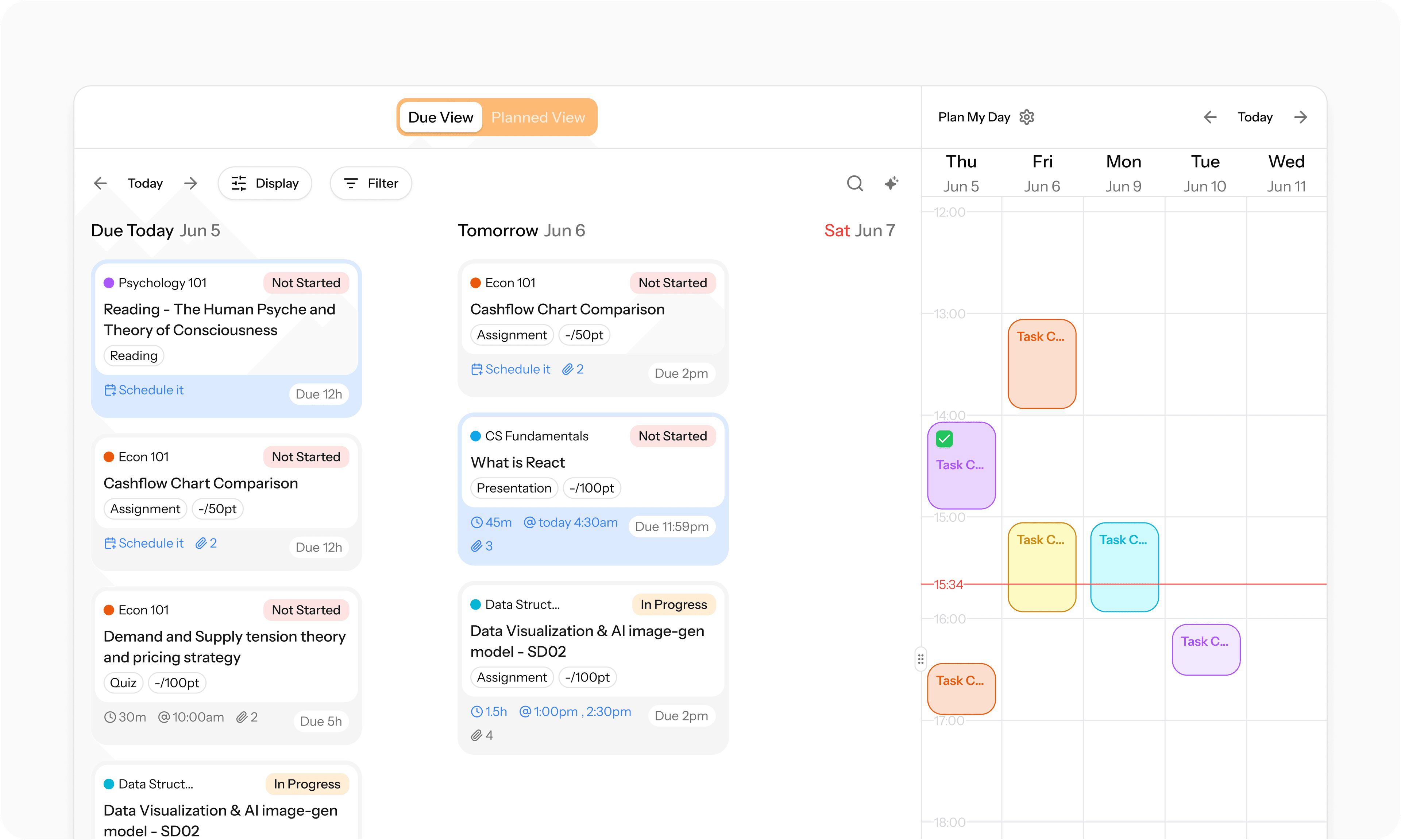 View all your assignments in one place